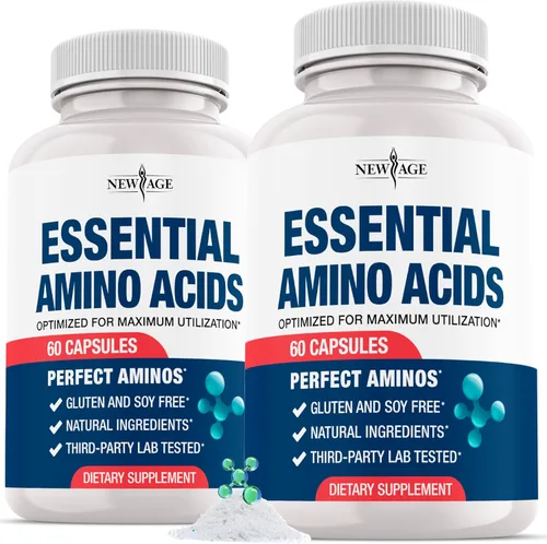 Vista 9 de NEW AGE Complejo de aminoácidos – 20 aminoácidos con BCAA, L-glutamina, L-arginina y ácido hialurónico – Apoya la recuperación, energía, salud