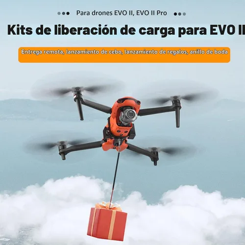 Vista 2 de Sistema Airdrop para Autel EVO II/EVO II Pro Drone Carga útil Airdrop Drop Dispositivo Clip Entrega Transporte Dropping Sistema para Boda y Búsqueda