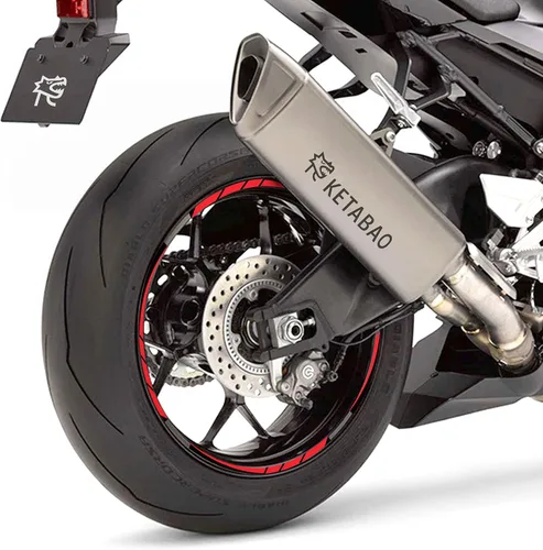 Vista 9 de KETABAO Calcomanías adhesivas de llanta de 17 pulgadas a rayas S01 compatibles con YZF R6 R1 MT 03 125 09 07 10 Tracer 700 FZ25 (azul)
