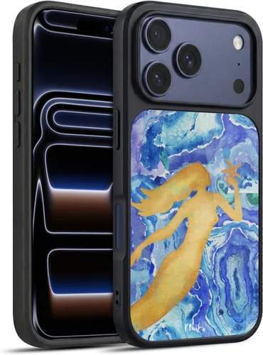 Vista 91 de Head Case Designs Officially Licensed Paul Brent Agate Mermaid Coastal Gel Armor Case [Military Grade Drop Protection] Compatible with Apple iPhone