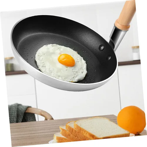 Vista 7 de Sartén de huevo antiadherente japonés Oyakodon Mini sartén para tortilla, sartén pequeña para huevos, práctica sartén de metal, mango de aislamiento