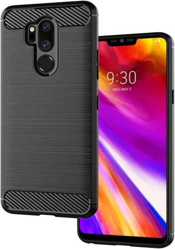 Vista 5 de Asuwish Compatible con LG G7 ThinQ Funda y protector de pantalla de vidrio templado, accesorios de celda, fundas de silicona para LGG7 One G 7 Plus