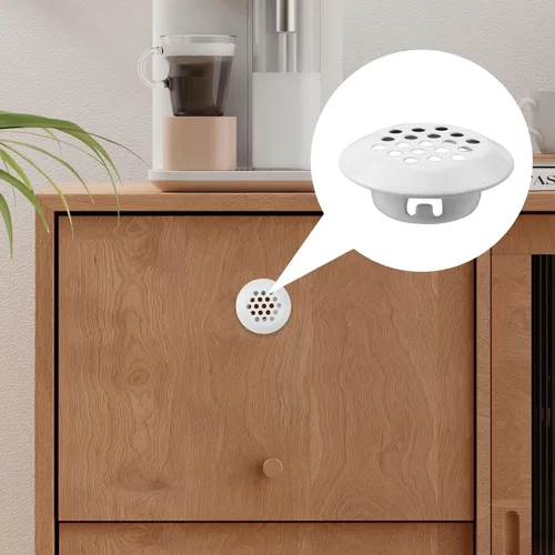 Vista 5 de Semetall Air Vents - Paquete de 20 rejillas de ventilación circulares de acero inoxidable de 0.748 in (0.75 pulgadas) para cocina, baño, gabinete