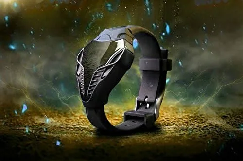 Vista 5 de FANMIS Reloj digital Cobra LED para hombre, de silicona, con esfera triangular, color negro, Negro -, Digital, movimiento de cuarzo