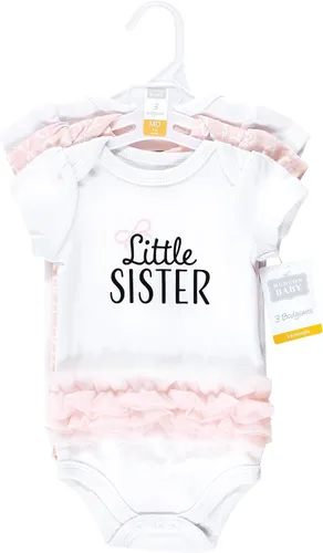 Vista 385 de Hudson Baby baby-girls Cotton Bodysuits 3-pack