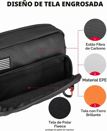 Vista 2 de KEMIMOTO Bolsa para manillar de motocicleta con funda impermeable universal