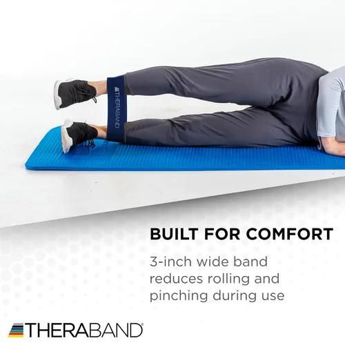 Vista 5 de Banda de látex profesional de resistencia TheraBand para pilates, crossfit, yoga, tonificación, estiramiento, entrenamiento de fuerza sin pesas