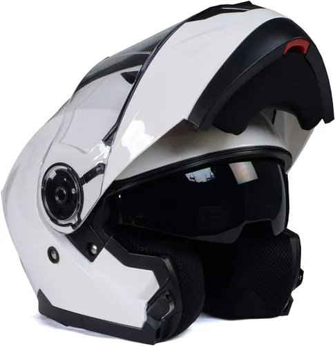 Vista 13 de Milwaukee Helmets Avanzados cascos modulares de motocicleta de cara completa para motorista con visera desplegable - XS