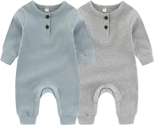 Vista 44 de ZAV Mono de manga larga unisex para bebé, niño y niña, 2