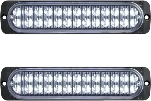 Vista 12 de Paquete de 2 luces LED ámbar de aluminio para remolque, señal de giro, freno de estacionamiento, luces de montaje en superficie impermeables