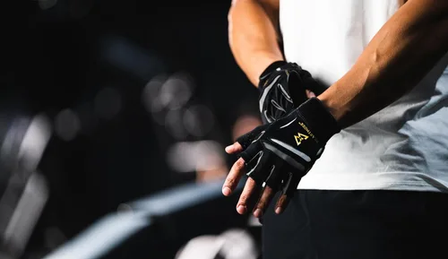 Vista 4 de Bionic Guantes de entrenamiento de gimnasio de medio dedo Beastmode para hombre
