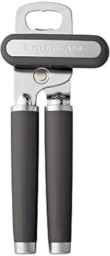 Vista 12 de KitchenAid Classic - Abrelatas y sacacorchos multifunción de fácil uso, rueda de corte de acero inoxidable ultra afilada, mangos ergonómicos suaves