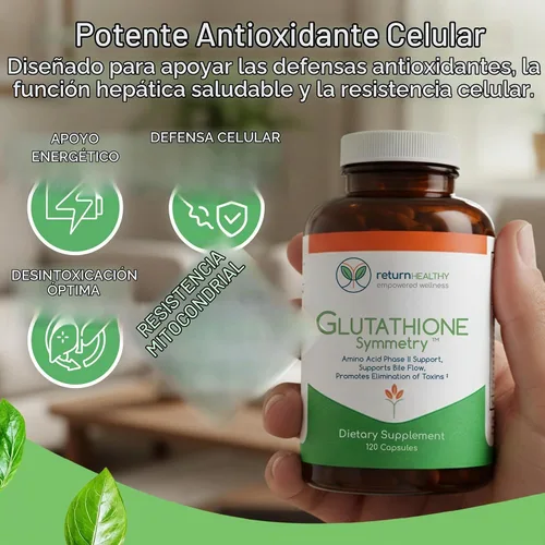 Vista 3 de Simetría de glutatión Suplemento de S-acetil glutatión Suplemento antioxidante y desintoxicante Soporte celular natural Totalmente natural
