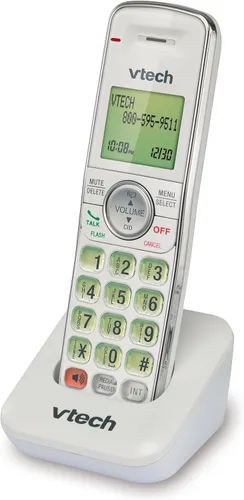 Vista 2 de VTech CS6409-17 - Auricular inalámbrico accesorio, color blanco Requiere un sistema de teléfono inalámbrico VTech CS6419 o CS6429 Series