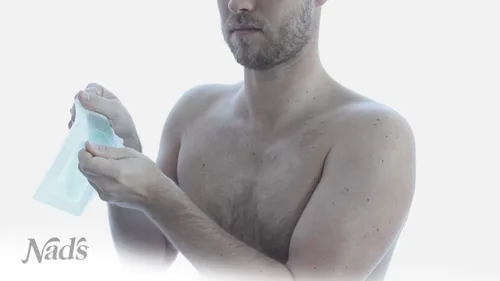 Vista 9 de Bandas de cera de Nad's para el cuerpo del hombres 20 ea., paquete de de 1