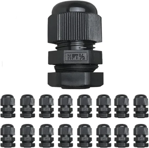 Vista 17 de Prensaestopas PENGLIN - Conector de cable de nailon NPT de 1-1/2 pulgadas, conector de cable de alivio de tensión, tuerca de bloqueo ajustable