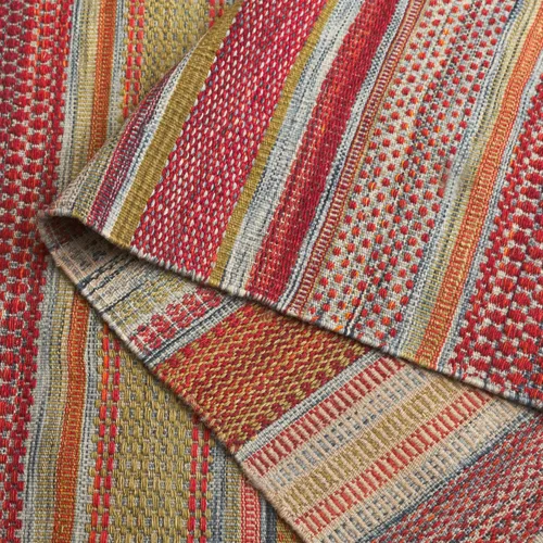 Vista 7 de SAFAVIEH Striped Kilim Collection STK311A - Alfombra de lana de tejido plano hecha a mano de 2 pies 3 pulgadas x 6 pies, color beige