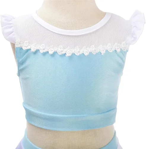 Vista 4 de Dressy Daisy Traje de baño de 2 piezas para niñas, princesa, traje de baño de natación con falda Estilo b