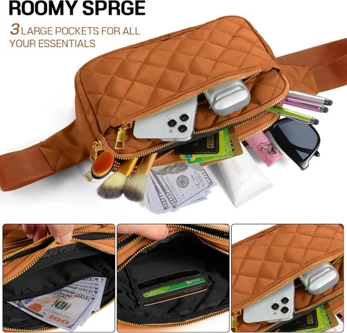 Vista 3 de CXWMZY Riñoneras para mujeres y hombres, niñas, niños, adolescentes, riñonera, linda, riñonera, casual, con múltiples bolsillos, cinturones