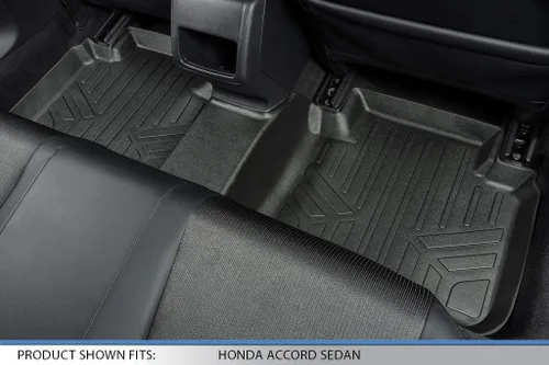 Vista 4 de SMARTLINER - Juego de tapetes de piso de ajuste personalizado de 2 filas compatibles con Honda Accord 2018-2022