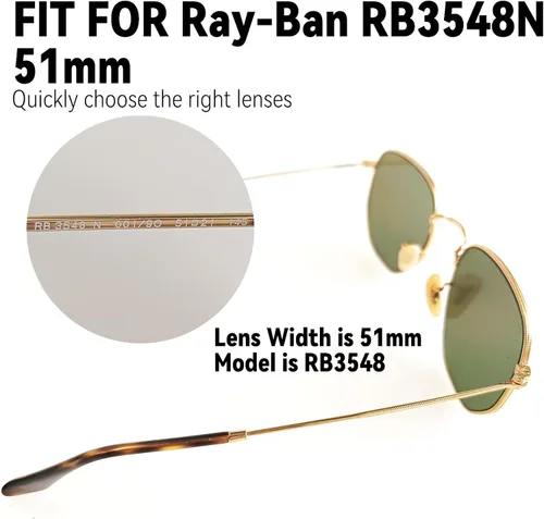 Vista 2 de Lentes de repuesto para gafas de sol Ray-Ban RB3548N 2.008 in