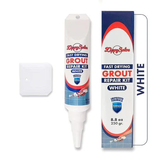Vista 16 de ZippySolve Lechada para Azulejos, Kit de Reparación, Paquete de 2 Rellenos de Lechada, Restaura y Renueva la Línea de Juntas de Azulejos, Tubo