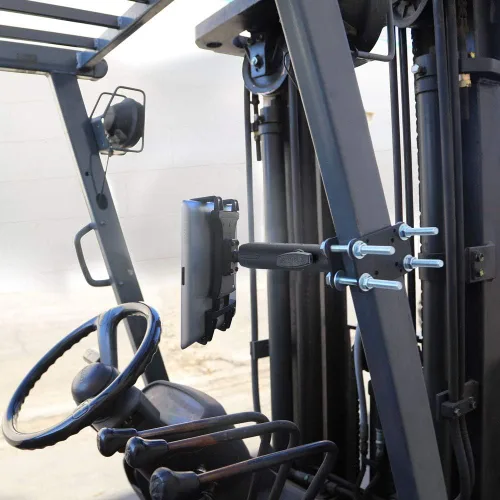 Vista 7 de ARKON Mounts Forklift Slim-Grip Soporte para tableta Placa de montaje duradera Eje de metal ajustable de 6 pulgadas Soporte para tableta