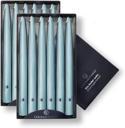 Vista 45 de Colonial Candle Handipt Collection - Vela cónica sin perfume, color blanco, 6 pulgadas, paquete de 12, hasta 4 horas de combustión