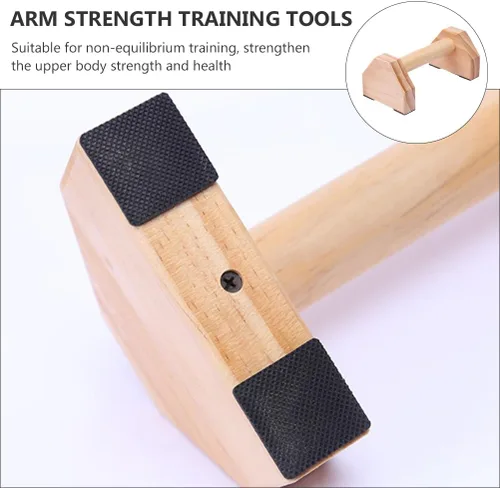 Vista 3 de LIOOBO Músculos Fitness Equipo Pine Stand Pushup Manijas para Piso Edificio Accesorios