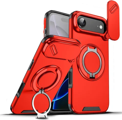 Vista 111 de Dteck Funda para iPhone 16 de 6.1 pulgadas 2024, funda de piel sintética con cierre de botón magnético, ranuras para tarjetas de crédito, función
