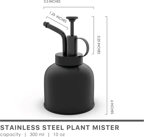 Vista 7 de Plant Mister - Botella rociadora de acero inoxidable para plantas de interior, rociador de bonsái, rociador de suculentas, atomizador de plantas