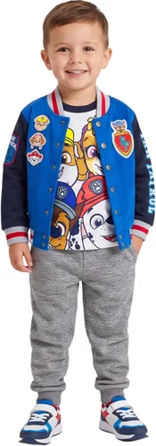 Vista 2 de Paw Patrol - Conjunto de chaqueta Varsity y camiseta gráfica, con licencia oficial 2T – 5T