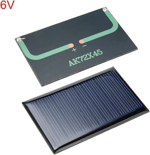 Vista 6 de uxcell® 5 unids 6 V 60 mA Poly Mini módulo de panel de célula solar DIY para juguetes ligeros cargador 2.835 in x 1.772 in