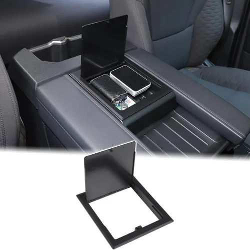 Vista 15 de Aunginsy Funda para caja de almacenamiento oculta compatible con Toyota Tundra 2022 2023 2024 2025 2026, bandeja organizadora de consola central