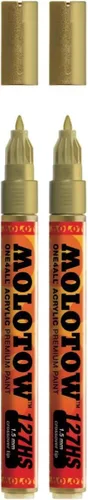 Vista 3 de Molotow ONE4ALL - Marcador de pintura acrílica, 0.059 in, negro metálico, 1 cada uno (127.501)