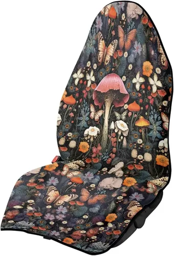 Vista 10 de Fundas de Asiento de Coche con Diseño de Sudadera de Girasol y Bandera Estadounidense para Coche, Camión, SUVs, Protector de Asiento Impermeable