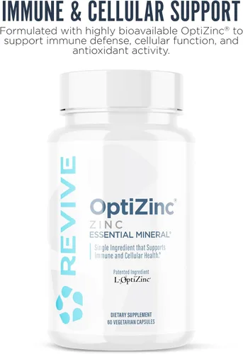 Vista 3 de Revive MD Suplemento mineral de zinc para hombres y mujeres, apoya la inmunidad y la salud celular con OptiZinc de 50 mg - Antioxidante y apoyo