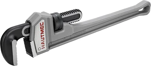 Vista 9 de HAUTMEC Llave de tubo recta de aluminio de 14 pulgadas, llave de fontanería ajustable, capacidad de mandíbula de 2 pulgadas, llave de tubería
