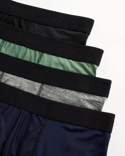 Vista 2 de Reebok Men's Underwear - Performance Boxer Briefs with Fly Pouch (4 Pack)