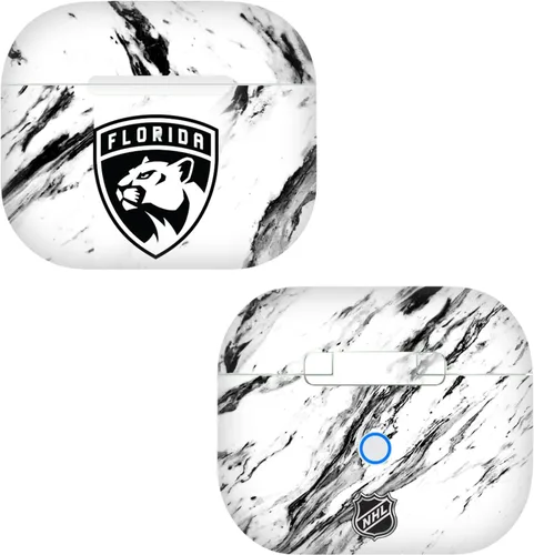Vista 7 de Head Case Designs Calcomanía de vinilo con licencia oficial de la NHL Half Distressed Florida Panthers compatible con Apple AirPods 3 de 3ª