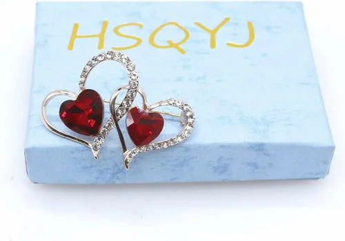 Vista 7 de Broche de corazón para mujer, elegante broche de corazón de cristal para mujer, accesorios de ropa, regalo de San Valentín