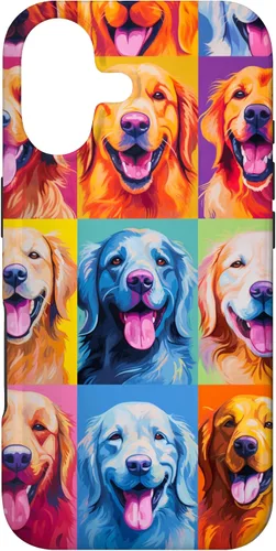 Vista 32 de Carcasa para iPhone 16 Golden Retriever Dog Owner