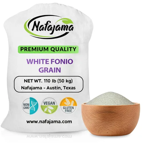Vista 13 de Nafajama Grano Fonio blanco sin gluten de alta calidad, supergrano africano antiguo, totalmente natural, sin OMG, vegano, superalimento de alto