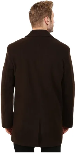 Vista 3 de Cole Haan Abrigo clásico de mezcla de cachemira para hombre con cuello de camisa