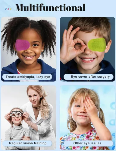 Vista 4 de Paquete de 20 parches adhesivos para los ojos para niños - Parche médico transpirable para los ojos para tratamiento de ambliopía (ojo perezoso)
