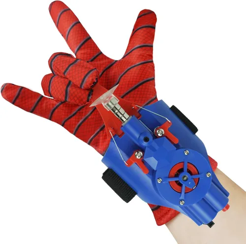 Vista 5 de SUIZU Web Shooters, lanzador de seda de araña para niños, carga USB, lanzador de cuerda, puede agarrar objetos pequeños