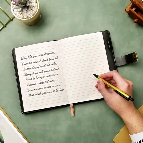 Vista 9 de Lock Diary - Diario vintage con candado para mujer, diario de cuero con cerradura recargable, con bloqueo personal, diario de escritura B6, diario
