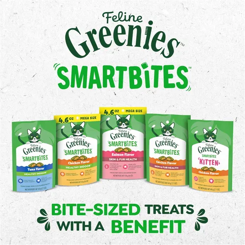 Vista 8 de Greenies Feline Smartbites - Golosinas para gatitos, sabor a pollo, 2.1