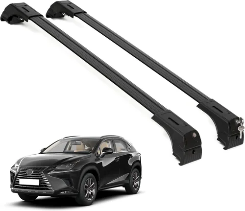 Vista 10 de ERKUL Barras Transversales de Techo para Mazda CX9 CX-9 2016-2023 Barras Transversales de Aluminio con Cierre Antirrobo para Techo Compatible