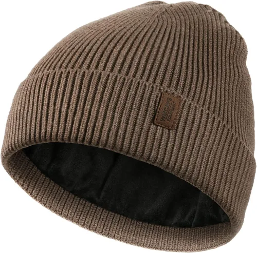 Vista 45 de Wmcaps – Gorro de invierno para hombre y mujer, gorro de punto suave y cálido con forro vellón Verde militar